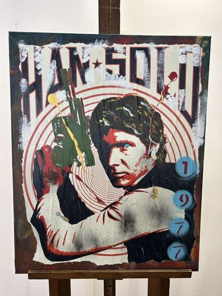 HENRY Olivier: “Star Wars”. Tecnica mista su tela,