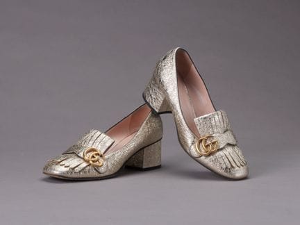 GUCCIPaire d'escarpins "Galassia" en agneau vieill