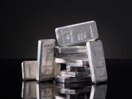 Onze lingots d'un kilogramme d'argent 999 millième