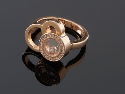 CHOPARD, modelo «Happy Diamonds», anillo de oro am