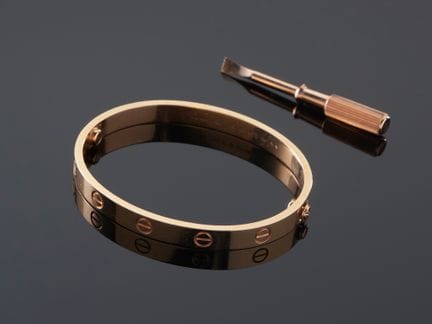 CARTIER, modelo «Love», brazalete de oro amarillo 