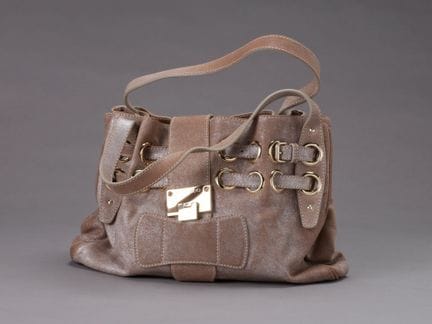Jimmy CHOOSac "Ramona" 35cm en veau suédé beige pa