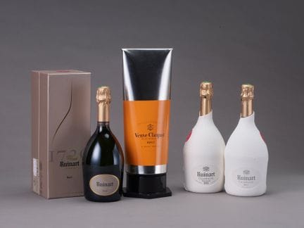 Ensemble de 4 bouteilles comprenant :Champagne bru