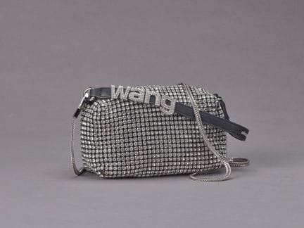 Alexander WANGSac 18cm en jersey noir strassé, fer