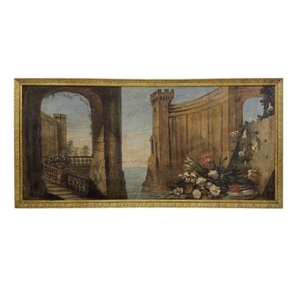 48. Peintre du XXe siècle
Marine avec architecture