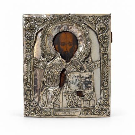 106. Der Heilige Nikolaus, Ikone, Russland, 19. Ja