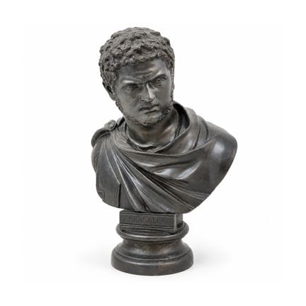 188. Busto dell'imperatore Caracalla in bronzo pat