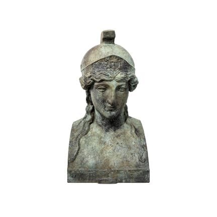 189. Testa di Atena in bronzo patinato
con ciocche