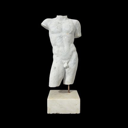 201. Small headless male torso in white marble
squ