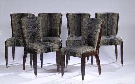 FRENCH FURNITURE, 1930
A set of six rosewood-venee