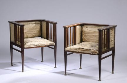 Hans CHRISTIANSEN (1866–1945)
Pair of cubic-shaped