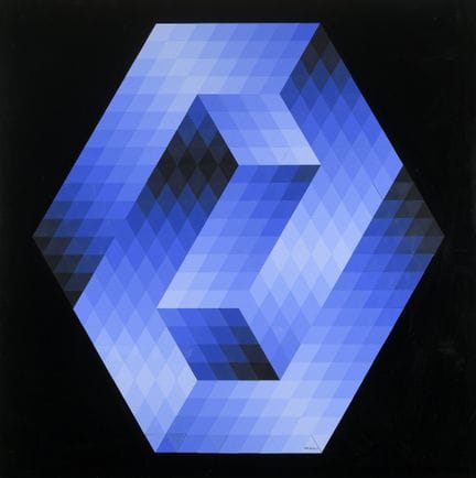 Victor VASARELY (1906–1997)
Gestalt Blue (Blaue Fi