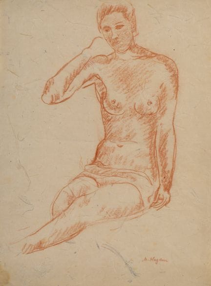 Moissey KOGAN (1879–1943)
Sitzender Akt mit erhobe