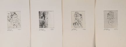 Zvi MILSHTEIN (1934–2020)
Set of 50 small etchings