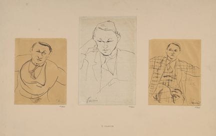 Jules PASCIN (1885–1930)
Portraits of Men, 1915
Se