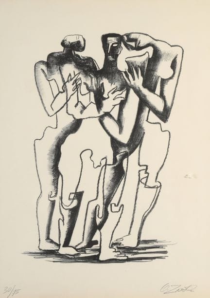 Ossip ZADKINE (1888–1967)
Intimität, 1965
Blatt au