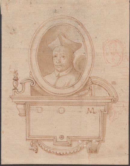 Taddeo Zuccaro (circle ofi) Study for a funerary m
