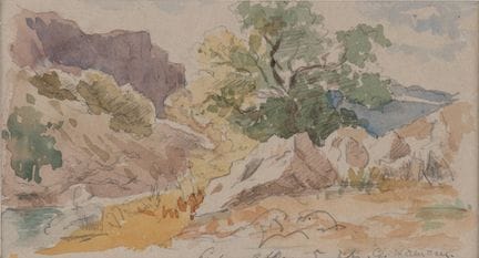 Giuseppe Haimann Mountainous landscape with tree

