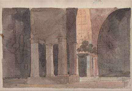Giuseppe Galliari (attributed to) Stage design wit
