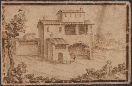 Remigio Cantagallina (circle of) Landscape with ho
