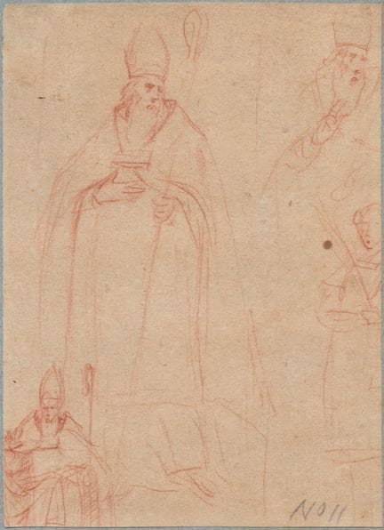 Study for a figure of a bishop, 18th-century Bolog