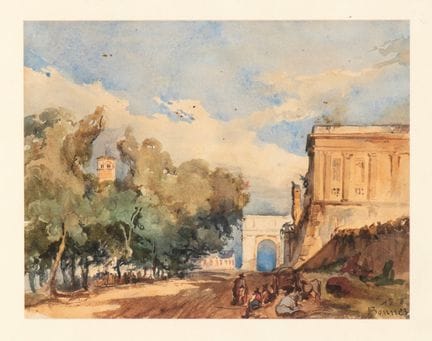 Francois Bonnet Glimpse of Rome, 1856

Watercolor 