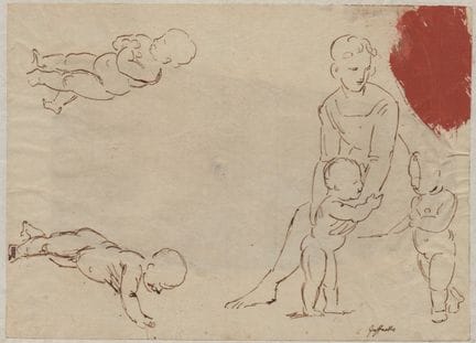 Francesco Coghetti Study for Madonna and Child wit