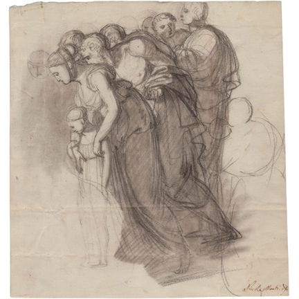 Nicola Antonio Monti Study with a group of figures