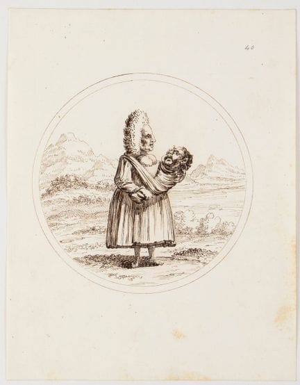 Pier Leone Ghezzi (circle ofi) Caricature of a wom