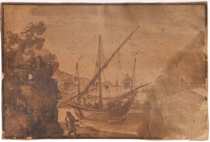 Remigio Cantagallina (circle ofi) Seascape with a 