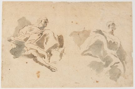 Giovanni Raggi (attributed to) Study with two figu