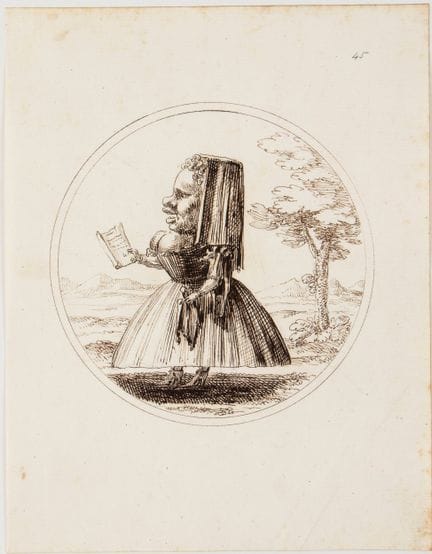 Pier Leone Ghezzi (circle ofi) Caricature of a wom