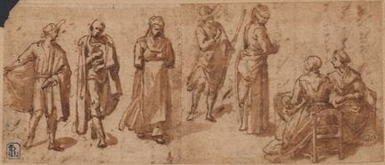 Study with Seven Figures, 16th-century Emilian art