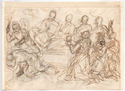 Alessandro Maganza (attributed to) Study for a dea