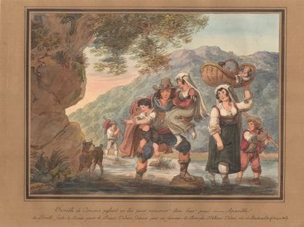 Achille Pinelli A family from Ciociaria crossing a