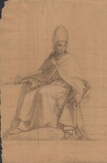 Pietro Gagliard Study for a figure of a bishop

Pe