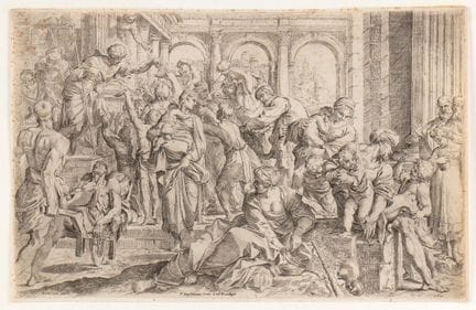 Francesco Brizio Saint Roch Distributing Alms to t