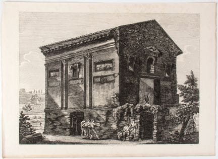 Luigi Rossini, « Veduta del Tempio delle Camene »,
