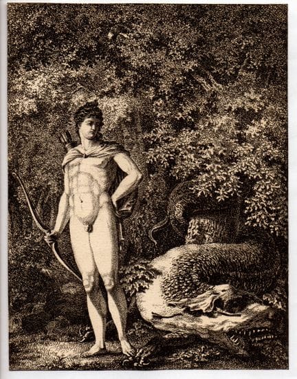 Salomon Gessner, « Apollon et le dragon »

Gravure