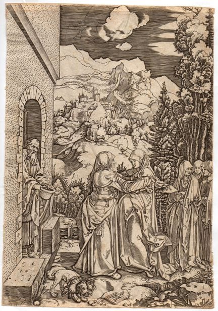 Marcantonio Raimondi Visitation, after Albrecht Dü