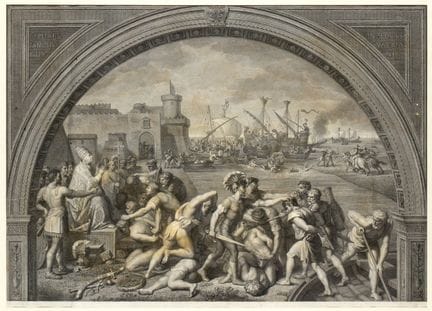 Luigi Fabri, « La bataille d’Ostie », d’après Tomm
