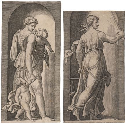 Marcantonio Raimondi Charity | Justice

Two engrav