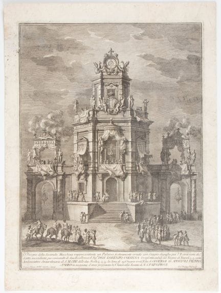 Giuseppe Vasi, « Disegno della Seconda Macchina re
