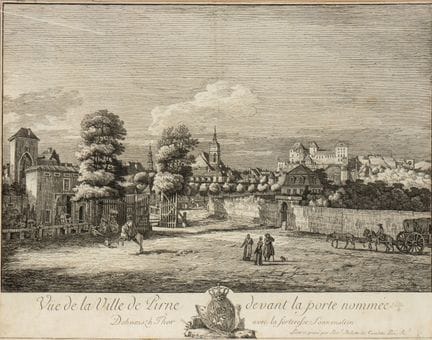 Bernardo Bellotto, Vue de la ville de Pirne devant