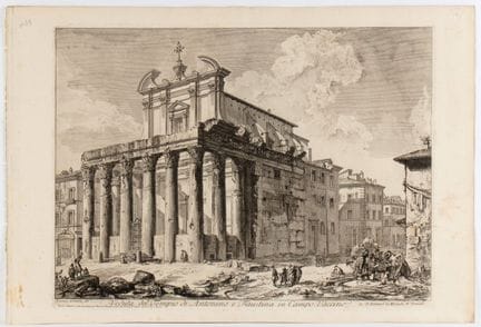 Giovanni Battista Piranesi, Vue du temple d’Antoni