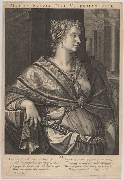 Aegidius Sadeler II Martia Fulvia Titi Vespasian u