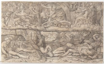 Girolamo Fagiuoli Fall of the Giants, after Perino