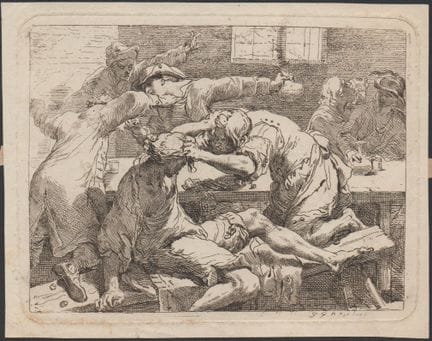 Gaetano Gandolfi The Brawl in the Tavern

Etching,
