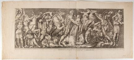 Nicolas Beatrizet Battle of the Amazons, from the 