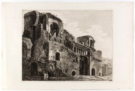 Luigi Rossini, Vue des vestiges des tours de Belis